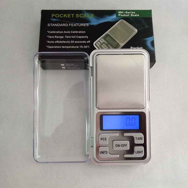 

mini electronic digital scale diamond jewelry weigh scale balance pocket gram lcd display scales with retail box 500g/0.1g 200g/0.01g
