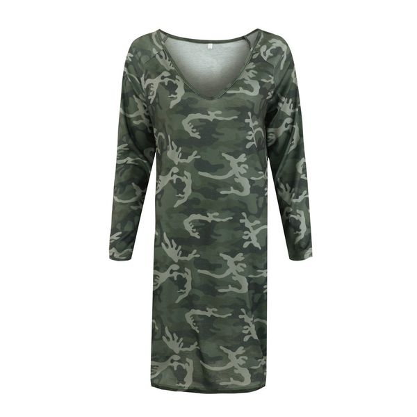 european and american autumn dress, fashionable collar, camouflage print, loose dress mg7067, Black;gray
european and american autumn dress, fashionable collar, camouflage print, loose dress mg7067, Black;gray