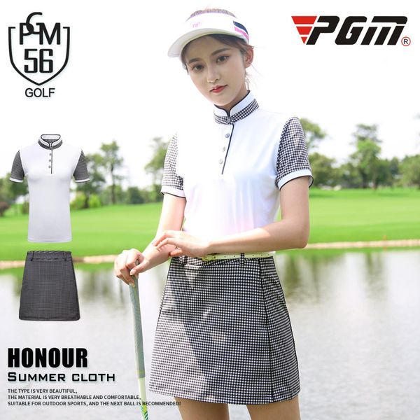 pgm outdoor golf sportswear clothes sets women's plaid shirts skirts suits spring/summer lady zipper slim dry fit shirt aa60486, Black;blue
pgm outdoor golf sportswear clothes sets women's plaid shirts skirts suits spring/summer lady zipper slim dry fit shirt aa60486, Black;blue