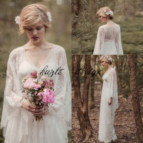 fairy lace vintage into woods wedding dresses with long sleeve 2018 v-neck full length country boho bridal gown rue de seine, White
fairy lace vintage into woods wedding dresses with long sleeve 2018 v-neck full length country boho bridal gown rue de seine, White