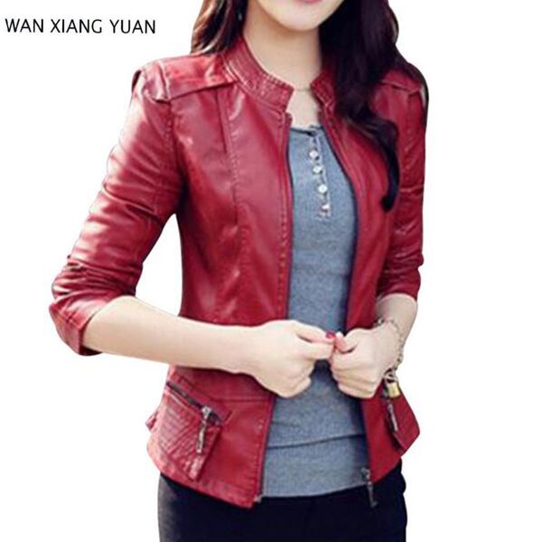wholesale- wan xiang yuan leather jacket 2017 autumn winter women leather coat female slim short black leather jacket women
wholesale- wan xiang yuan leather jacket 2017 autumn winter women leather coat female slim short black leather jacket women