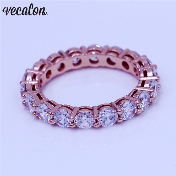 vecalon brand women band ring round 4mm diamonique cz rose gold filled anniversary wedding ring for women men fashion jewelry, Slivery;golden
vecalon brand women band ring round 4mm diamonique cz rose gold filled anniversary wedding ring for women men fashion jewelry, Slivery;golden