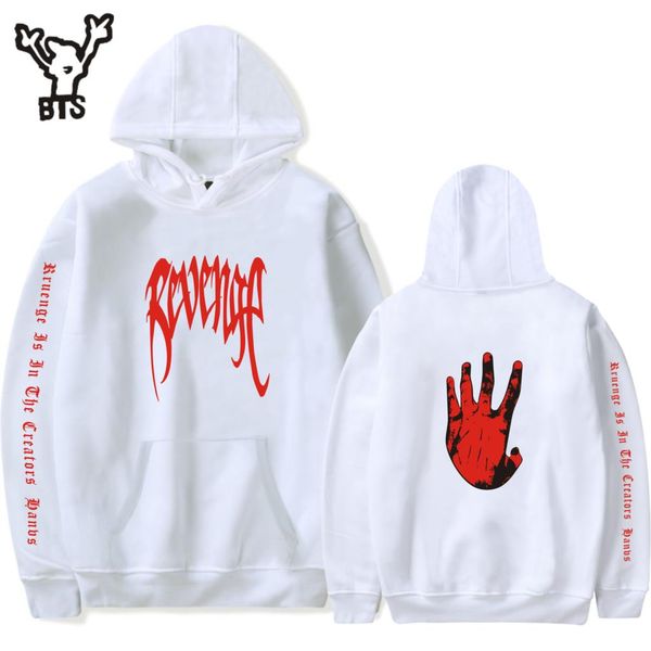 

bts harajuku casual men/women clothes 2018 rapper xxxtentacion sweatshirts hoodies kpop hood print plus size a6232, Black