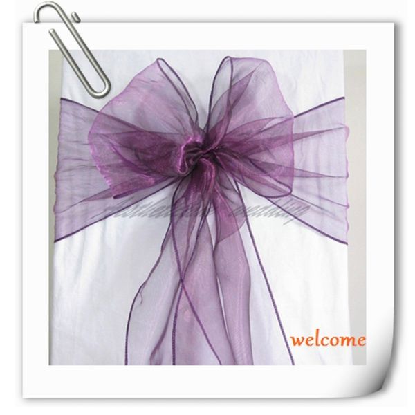 wholesale-new purple / violet / aubergine 7"x108"organza chair cover sash bow butterfly wedding party supply
wholesale-new purple / violet / aubergine 7"x108"organza chair cover sash bow butterfly wedding party supply