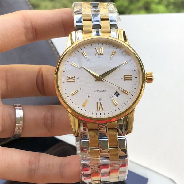 new 40mm wristwatches black/white dial stainless steel case strap date automatic movement mens watches l1-6, Slivery;brown
new 40mm wristwatches black/white dial stainless steel case strap date automatic movement mens watches l1-6, Slivery;brown