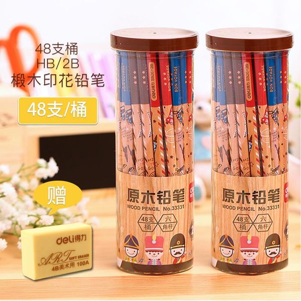 lackadaisical bassos print 48pcs/bottle barreled deli pencil hb / 2b child painting primary school students pencil
lackadaisical bassos print 48pcs/bottle barreled deli pencil hb / 2b child painting primary school students pencil