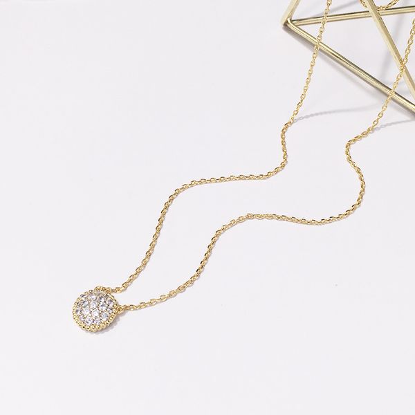 fashion jewelry beautiful gold necklace sparkling copper round pendant necklace curved beaded full diamond necklace, Silver
fashion jewelry beautiful gold necklace sparkling copper round pendant necklace curved beaded full diamond necklace, Silver
