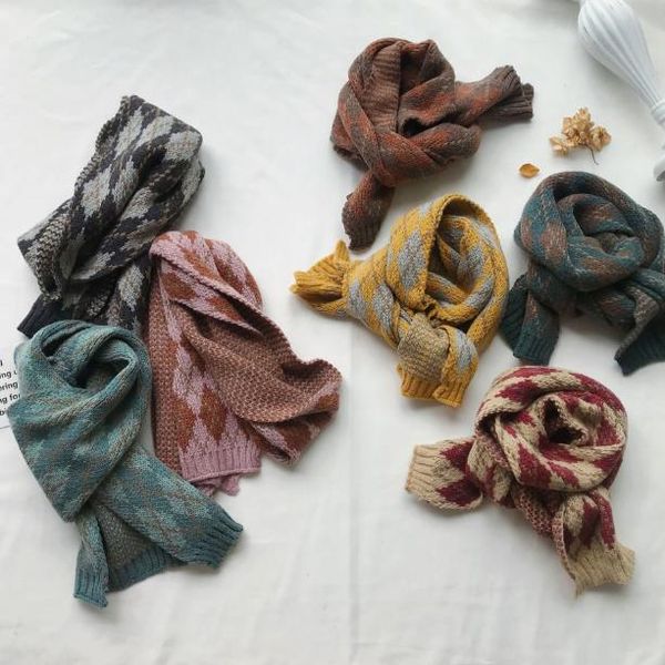 lazycat's new winter 2018 lozenge matching color scarf for children is soft and comfortable boys and girls wear scarves, Blue;gray
lazycat's new winter 2018 lozenge matching color scarf for children is soft and comfortable boys and girls wear scarves, Blue;gray