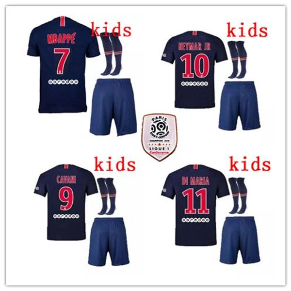 2018 2019 Paris 7 MBAPPE kids kit soccer Jerseys with ligue 1 patch 18 19 psg VERRATTI CAVANI DI MARIA MAILLOT football SHIRT
2018 2019 Paris 7 MBAPPE kids kit soccer Jerseys with ligue 1 patch 18 19 psg VERRATTI CAVANI DI MARIA MAILLOT football SHIRT