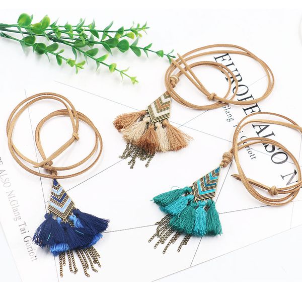 colorful ethnic leather necklace chain pendant fringe rope chain sweater chain tassel necklace for women support fba drop shipping g978r, Silver
colorful ethnic leather necklace chain pendant fringe rope chain sweater chain tassel necklace for women support fba drop shipping g978r, Silver