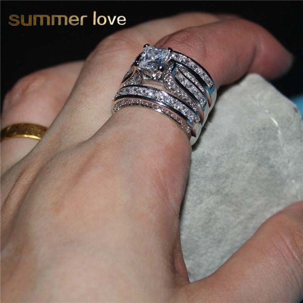 shining zircon square cut crystal wedding ring set for women men champagne fashion stackable slive gold engagement jewelry accessories, Golden;silver
shining zircon square cut crystal wedding ring set for women men champagne fashion stackable slive gold engagement jewelry accessories, Golden;silver