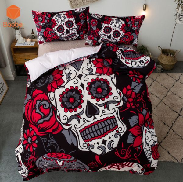 3pcs pinted 3d skull flowers duvet cover set bedding set with pillowcase for adults kids twin full king size sj242
3pcs pinted 3d skull flowers duvet cover set bedding set with pillowcase for adults kids twin full king size sj242