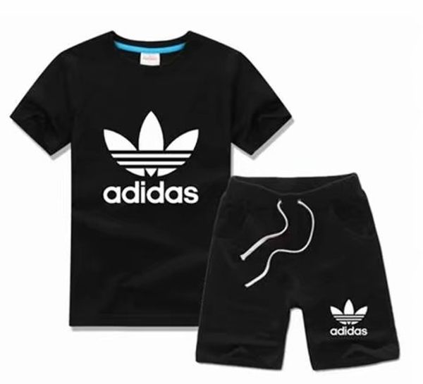 

SALE 2018 New Style Children's Clothing For Boys And Girls Sports Suit Baby Infant Short Sleeve Clothes Kids Set 2-7 Age HOT