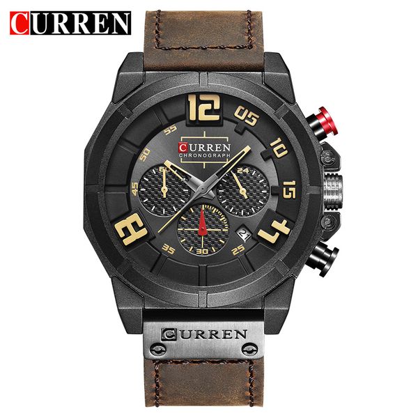 curren male clock quartz wrist watch calendar relogio masculino chronograph fashion sports leather strap men watches reloj, Slivery;brown
curren male clock quartz wrist watch calendar relogio masculino chronograph fashion sports leather strap men watches reloj, Slivery;brown