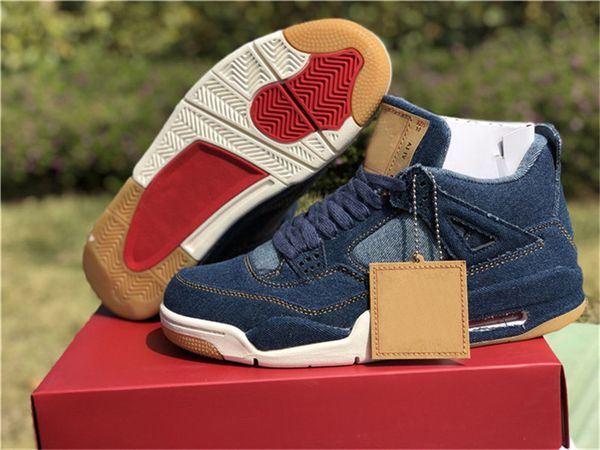2018 Authentic 4 Denim 4s Blue Black White Jeans Jiont Limited Man Basketball Shoes Sneakers OG Quality Come With Real Box AO2571-001
2018 Authentic 4 Denim 4s Blue Black White Jeans Jiont Limited Man Basketball Shoes Sneakers OG Quality Come With Real Box AO2571-001