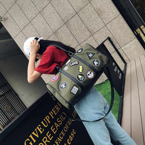 

Pink sugao Korean oxford patch fashion travel bag designer handbags shoulder bag waterproof duffle bag luggage travel bags