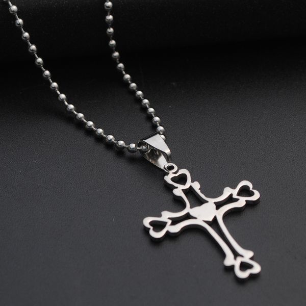 1 stainless steel multilayer hollow love heart cross necklace religion jesus titanium faith lucky mother men's women's family gift, Silver
1 stainless steel multilayer hollow love heart cross necklace religion jesus titanium faith lucky mother men's women's family gift, Silver