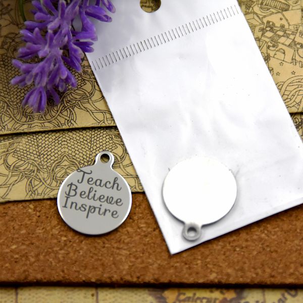 40pcs--"teach believe inspire"stainless steel charms more style for choosing diy charms pendants for necklace, Bronze;silver
40pcs--"teach believe inspire"stainless steel charms more style for choosing diy charms pendants for necklace, Bronze;silver