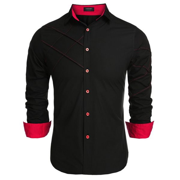 men long-sleeved shirt 2017 brand shirts men casual shirt slim fit lattice alignment design chemise mens camisas dress shirts, White;black
men long-sleeved shirt 2017 brand shirts men casual shirt slim fit lattice alignment design chemise mens camisas dress shirts, White;black