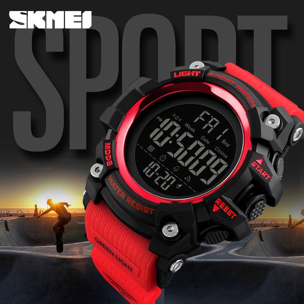 

s sport watch skmei top mens watches chrono led digital wristwatches 50m waterproof clock men 1384, Slivery;brown