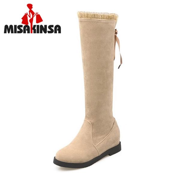 women winter knee boots round toe lace up botines mujer woman fashion low heel flat footwear shoes size 34-43, Black
women winter knee boots round toe lace up botines mujer woman fashion low heel flat footwear shoes size 34-43, Black