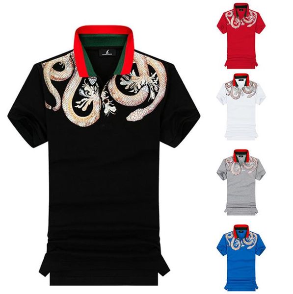 Size M-3XL 100% Purified Cotton Men's Lape Short Sleeve T-shirt Men Solid Snake Embroidered Polo Shirt Casual Summer Tops Tees
Size M-3XL 100% Purified Cotton Men's Lape Short Sleeve T-shirt Men Solid Snake Embroidered Polo Shirt Casual Summer Tops Tees