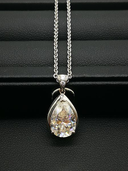 9k,14k,18k white gold 3ct sweet pear shape pendant lab-created diamond moissanite necklace with a certificate for women, Silver
9k,14k,18k white gold 3ct sweet pear shape pendant lab-created diamond moissanite necklace with a certificate for women, Silver