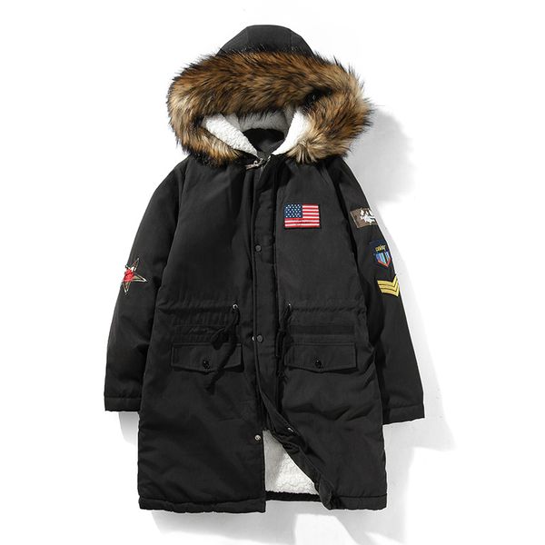 new winter thick warm cotton male slim fit jacket men parka hood hooded casual wadded outerwear fashion padded quilted coat, Black
new winter thick warm cotton male slim fit jacket men parka hood hooded casual wadded outerwear fashion padded quilted coat, Black