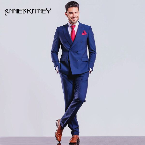navy blue men suits designers 2018 wedding men blazer jacket double braested groom tuxedo terno masculino slim fit 2 pieces, White;black
navy blue men suits designers 2018 wedding men blazer jacket double braested groom tuxedo terno masculino slim fit 2 pieces, White;black