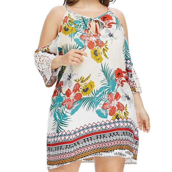 plus size summer women midi dress 2018 elegant lace floral print cold shoulder ladies dresses vintage boho dress women clothes, Black;gray
plus size summer women midi dress 2018 elegant lace floral print cold shoulder ladies dresses vintage boho dress women clothes, Black;gray