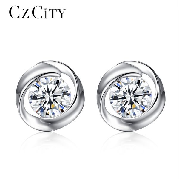 czcity brand cute stud earrings for women simple rose flower cz stone genuine 925 sterling silver jewelry earring wholesale, Golden;silver
czcity brand cute stud earrings for women simple rose flower cz stone genuine 925 sterling silver jewelry earring wholesale, Golden;silver