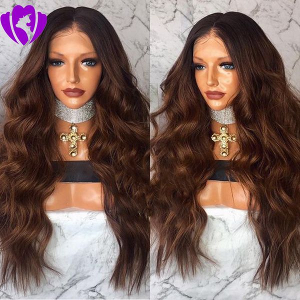 elling middle part two tone ombre 1b /medium brown ombre wigs body wave hair lace front wig synthetic african american wigs, Black
elling middle part two tone ombre 1b /medium brown ombre wigs body wave hair lace front wig synthetic african american wigs, Black
