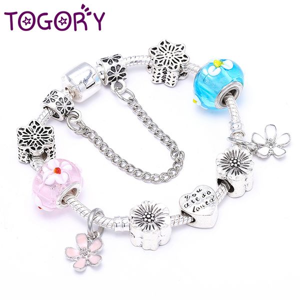 togory elegant diy charm bracelet for women snake chain blue beads fashion jewelry fit original fine bracelets gift, Golden;silver
togory elegant diy charm bracelet for women snake chain blue beads fashion jewelry fit original fine bracelets gift, Golden;silver