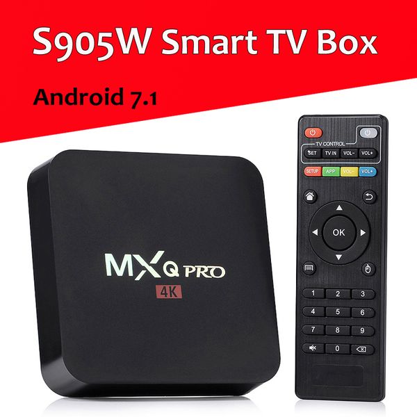 

mxq pro android 7.1 tv box amlogic s905w quad core 4k hd smart mini pc 1g 8g wifi h.265 smart media player
