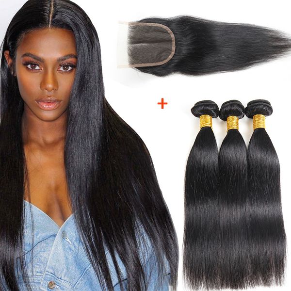 brazilian straight 3 or 4 bundles with closure 100% unprocessed brazilian virgin human hair extension peruvian virgin remy hair straight, Black
brazilian straight 3 or 4 bundles with closure 100% unprocessed brazilian virgin human hair extension peruvian virgin remy hair straight, Black