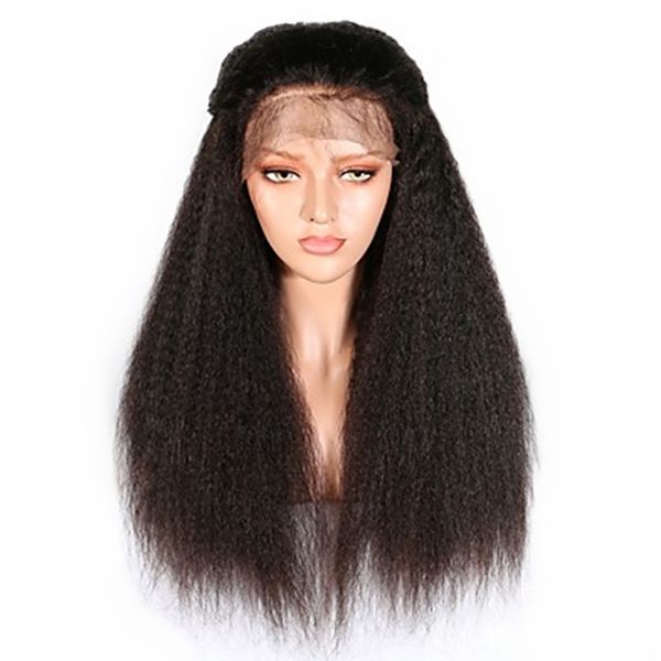 Fashion Black Long Kinky Straight Synthetic Lace Front Wigs For Women Full Density Heat Resistant Fiber Natural Look Wigs with Baby Hair
Fashion Black Long Kinky Straight Synthetic Lace Front Wigs For Women Full Density Heat Resistant Fiber Natural Look Wigs with Baby Hair