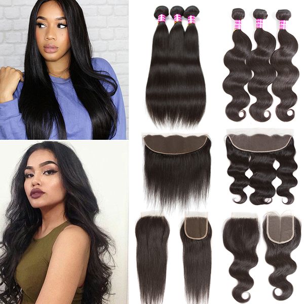brazilian straight hair bundles with lace closure 10a indian malaysian virgin body wave human hair bundles with frontal ear to ear, Black;brown
brazilian straight hair bundles with lace closure 10a indian malaysian virgin body wave human hair bundles with frontal ear to ear, Black;brown