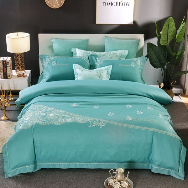 2018 luxury 80s tencel bedding set king size embroidery duvet cover bed sheet set pillowcase
2018 luxury 80s tencel bedding set king size embroidery duvet cover bed sheet set pillowcase
