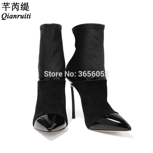 qianruiti chaussures femme plus size 34-43 metal high heels slip on ladies shoes autumn patchwork black ankle boots for women
qianruiti chaussures femme plus size 34-43 metal high heels slip on ladies shoes autumn patchwork black ankle boots for women
