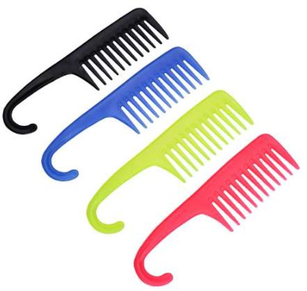 4 colors large wide tooth combs of hook handle detangling reduce hair loss comb pro hairdress salon dyeing styling brush tools, Silver
4 colors large wide tooth combs of hook handle detangling reduce hair loss comb pro hairdress salon dyeing styling brush tools, Silver