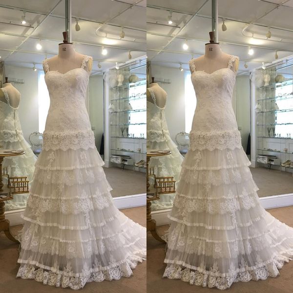 real ps 2018 lace tiered boho country wedding dresses long elegant applique bridal gowns plus size custom made from china en2267, White
real ps 2018 lace tiered boho country wedding dresses long elegant applique bridal gowns plus size custom made from china en2267, White