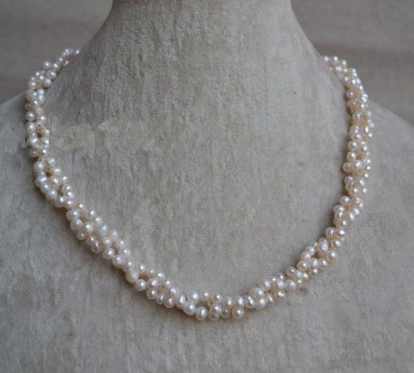 18inches twisted white color 4-5mm natural freshwater pearl necklace,new ing, Black
18inches twisted white color 4-5mm natural freshwater pearl necklace,new ing, Black
