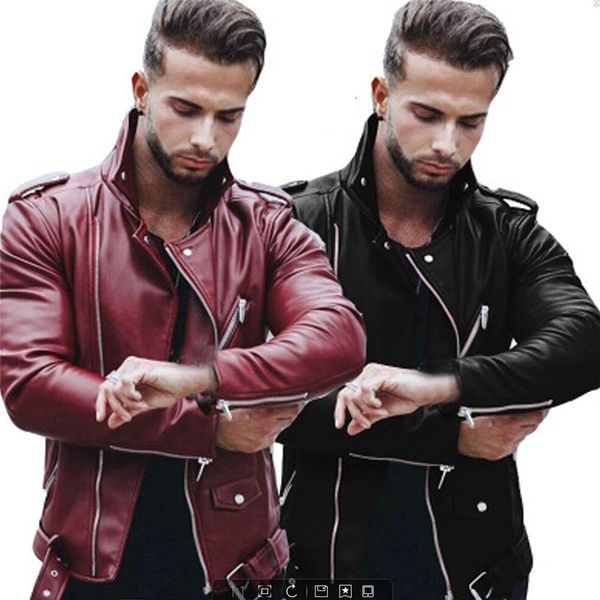 men splicing jacket splicing zipper stand collar imitation leather coat men winter warm coat o.12, Black;brown
men splicing jacket splicing zipper stand collar imitation leather coat men winter warm coat o.12, Black;brown