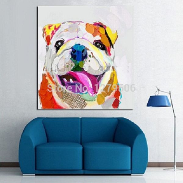 handpainted & hd printed abstract animal art oil painting lovely dog on canvas home decor multi sizes frame options a61
handpainted & hd printed abstract animal art oil painting lovely dog on canvas home decor multi sizes frame options a61