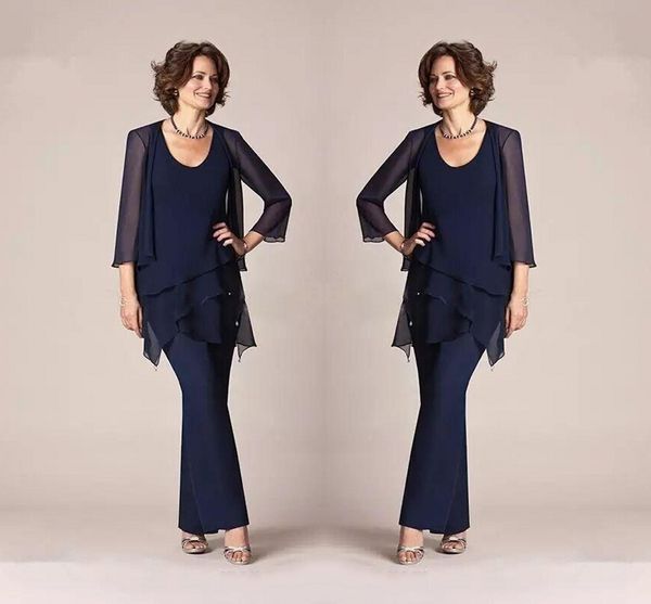 navy blue chiffon mother of the bride pant suits long sleeves plus size three pieces formal mother dress with jacket evening party gowns, Black;red
navy blue chiffon mother of the bride pant suits long sleeves plus size three pieces formal mother dress with jacket evening party gowns, Black;red