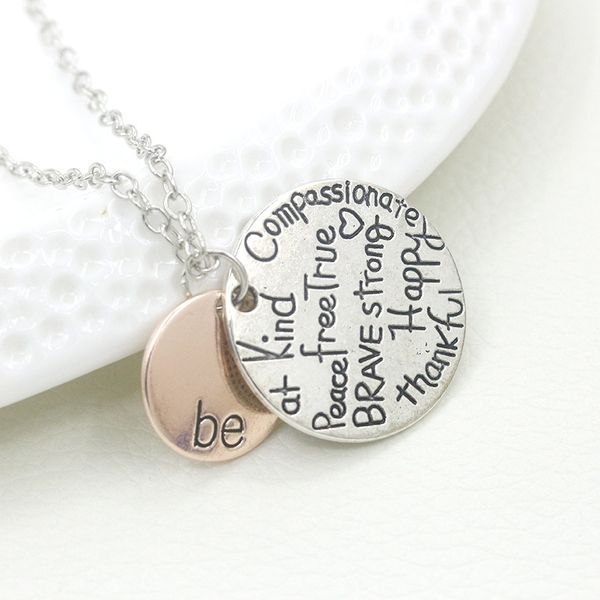 new fashion alloy letter necklace two-tone happy lady pendant necklace autumn and winter sweater chain statement necklaces jewelry, Silver
new fashion alloy letter necklace two-tone happy lady pendant necklace autumn and winter sweater chain statement necklaces jewelry, Silver