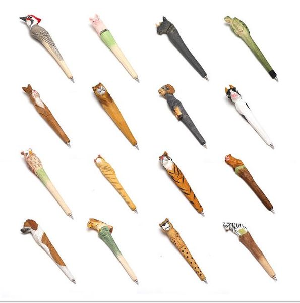creative carved wooden animal pen craft hand-painted pen cartoon animal shape wood ballpoint pens ooffice student art pens, Blue;orange
creative carved wooden animal pen craft hand-painted pen cartoon animal shape wood ballpoint pens ooffice student art pens, Blue;orange