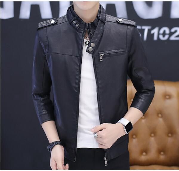 men's spring autumn european and american fashion korean new boutique personality handsome thin locomotive leather jacket /m-4xl, Black
men's spring autumn european and american fashion korean new boutique personality handsome thin locomotive leather jacket /m-4xl, Black