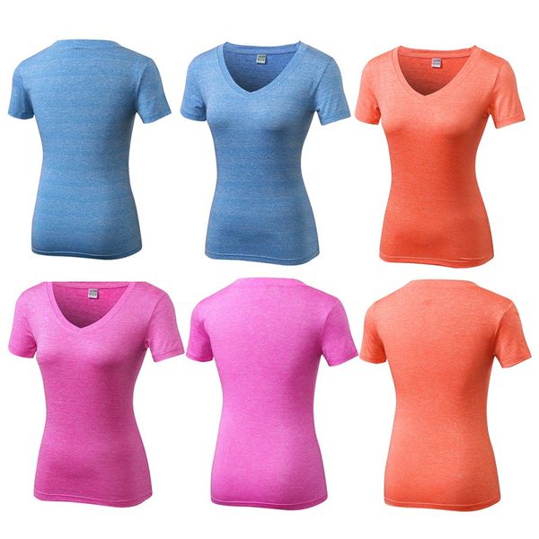 balight female summer compression sport running v-neck line t-shirts elastic quick drying yoga running short sports tight, Black;blue
balight female summer compression sport running v-neck line t-shirts elastic quick drying yoga running short sports tight, Black;blue