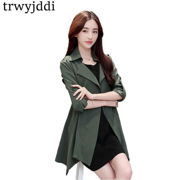 thin women casual suit windbreaker 2018 spring roll up sleeve outwear plus size korean jacket shirt cardigan long coat hl490, Tan;black
thin women casual suit windbreaker 2018 spring roll up sleeve outwear plus size korean jacket shirt cardigan long coat hl490, Tan;black